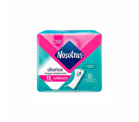 Nosotras Protectores Diarios Largos con Aloe 15U