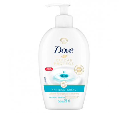 Dove Jabon Liquido Para Manos Antibacterial 250ml