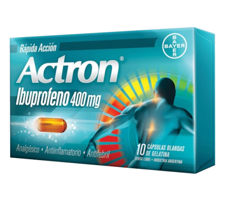 Actron 400 - 10 Cápsulas de Gelatina Blanda