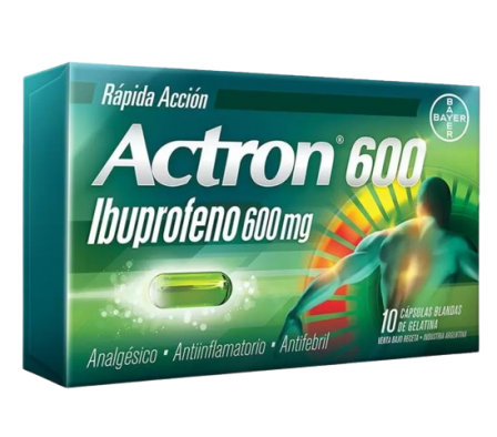 Actron 600 - 10 Cápsulas de Gelatina Blanda