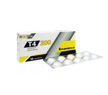 T4 Levotiroxina Sodica 200 mg 50 comprimidos