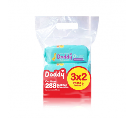 Doddy Pack Toallitas 3x2 - 96 Unidades