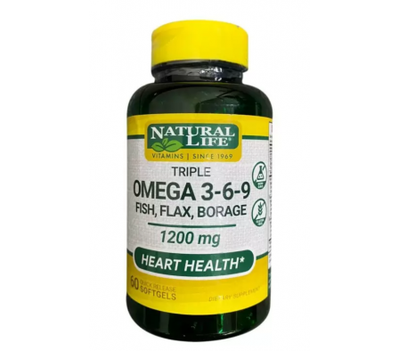 Natural Life Omega3-6-9 1200mg 60 Cápsulas