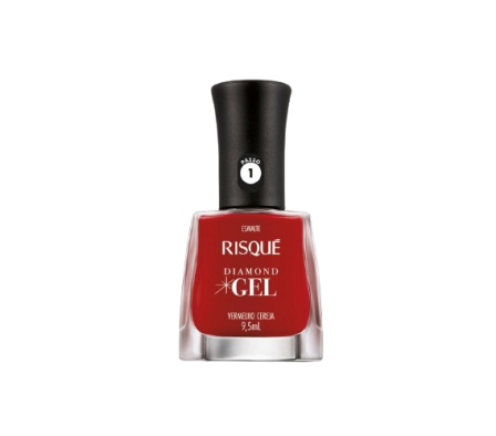 Risque Esmalte Diamond Gel Vermelho Cereja 9,5ml