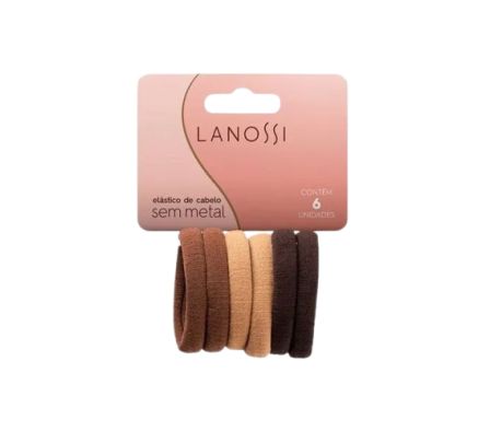 Lanossi Gomitas P/ Pelo Marron 6 Unidades.