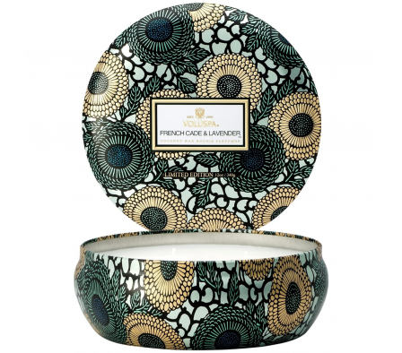 Voluspa Vela 3 Wick Tin French Cade Lavender 340gr