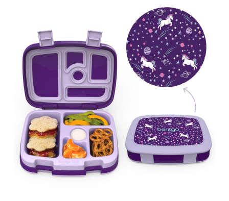 Bentgo Kit Lonchera Kids Prints 5  Piezas Unicorn