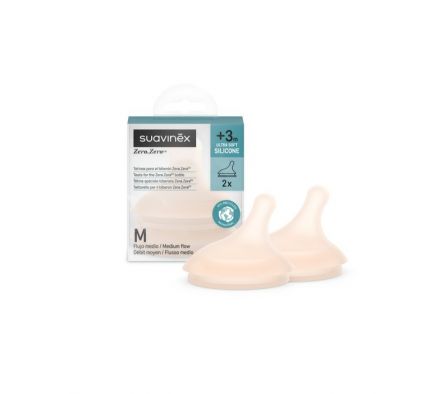 Suavinex Tetina Anticolicos ZeroZero Flujo M +3 2u