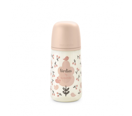 Suavinex Biberon Flujo Medio 3m+ Birdies 270ml