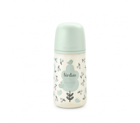 Suavinex Biberon Flujo Medio 3m+ Birdies 150ml