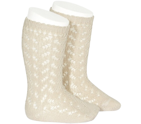 Condor Medias Altas Perle Lino 6 a 12 m