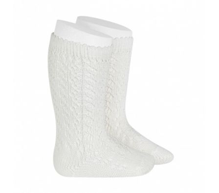 Condor Calcetin Alto Perle Calado 12/18M Nata