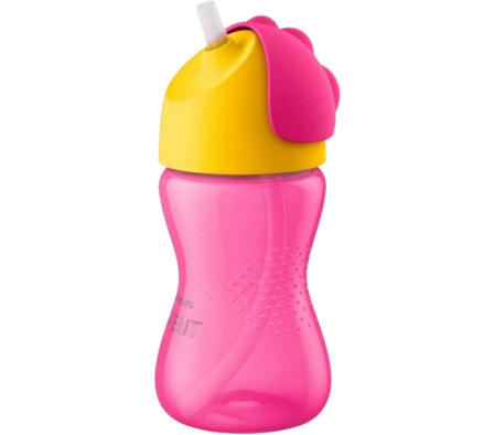 Avent Vaso Con Pajita Rosa/Amarillo 300ml
