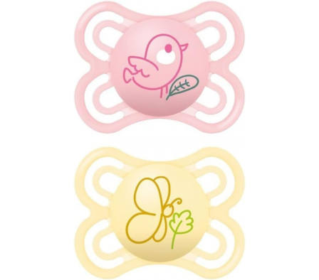 Mam Chupete Perfect Silicone 0-6M Rosa 2 unidades